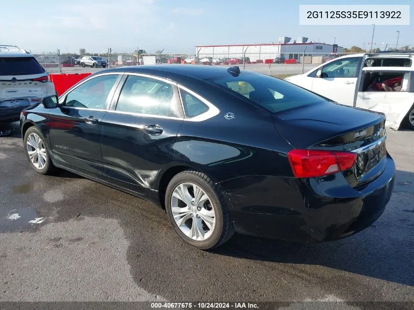 2G1125S35E9113922 2014 Chevrolet Impala 2Lt