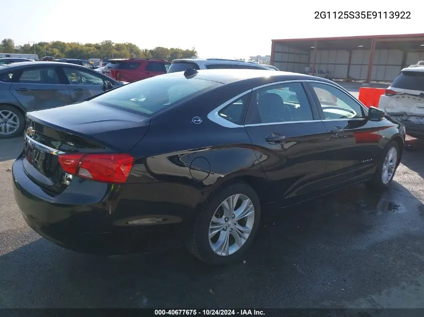 2G1125S35E9113922 2014 Chevrolet Impala 2Lt