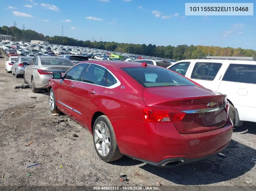 2014 Chevrolet Impala 2Lz VIN: 1G1155S32EU110468 Lot: 40682312