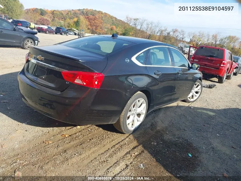 2014 Chevrolet Impala 2Lt VIN: 2G1125S38E9104597 Lot: 40688076