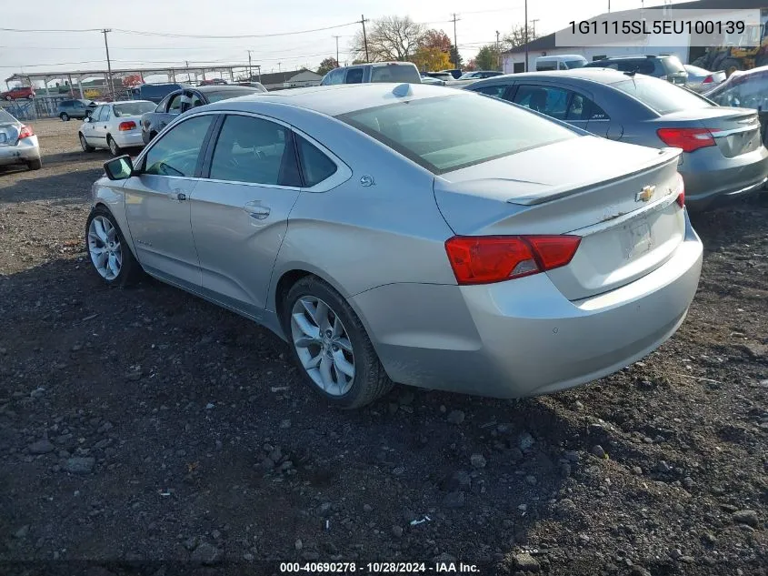 2014 Chevrolet Impala 1Lt VIN: 1G1115SL5EU100139 Lot: 40690278