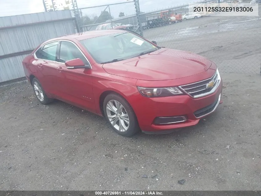 2014 Chevrolet Impala Lt VIN: 2G1125S32E9183006 Lot: 40726981