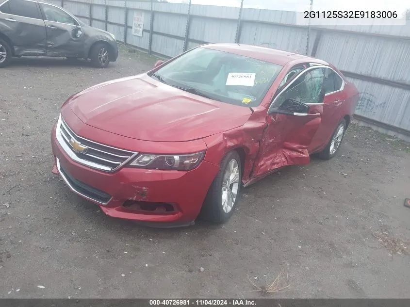 2014 Chevrolet Impala Lt VIN: 2G1125S32E9183006 Lot: 40726981