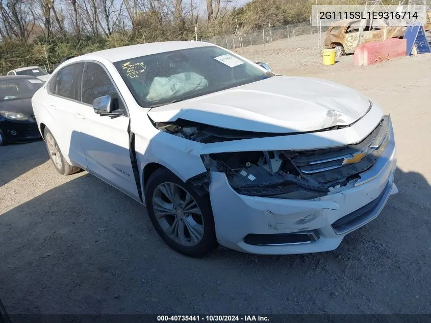 2G1115SL1E9316714 2014 Chevrolet Impala 1Lt