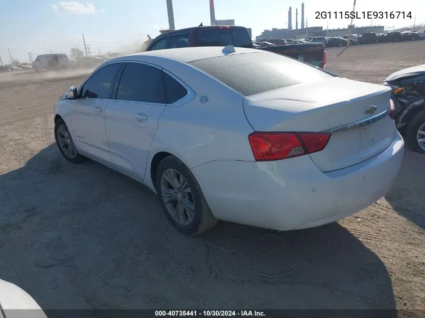 2G1115SL1E9316714 2014 Chevrolet Impala 1Lt