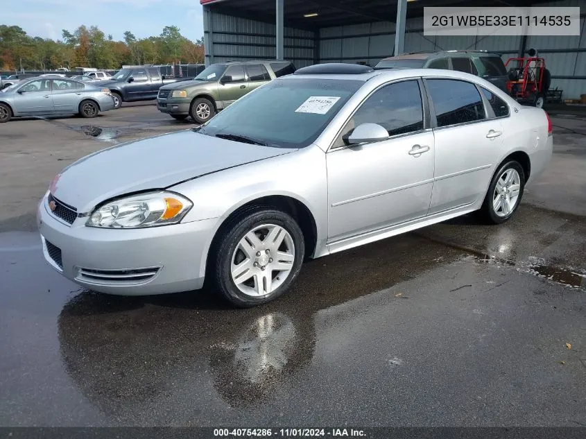 2014 Chevrolet Impala Limited Lt VIN: 2G1WB5E33E1114535 Lot: 40754286