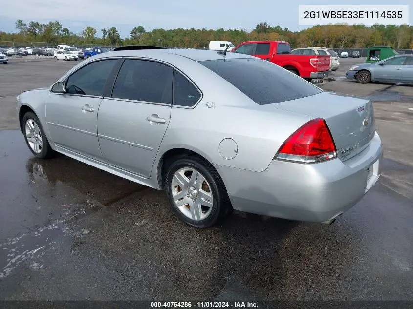 2014 Chevrolet Impala Limited Lt VIN: 2G1WB5E33E1114535 Lot: 40754286