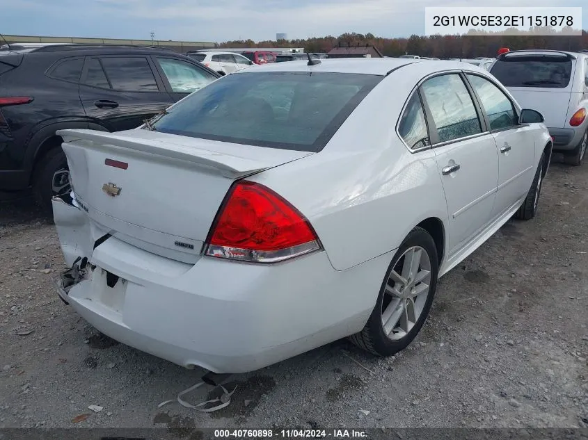 2014 Chevrolet Impala Limited Ltz VIN: 2G1WC5E32E1151878 Lot: 40760898