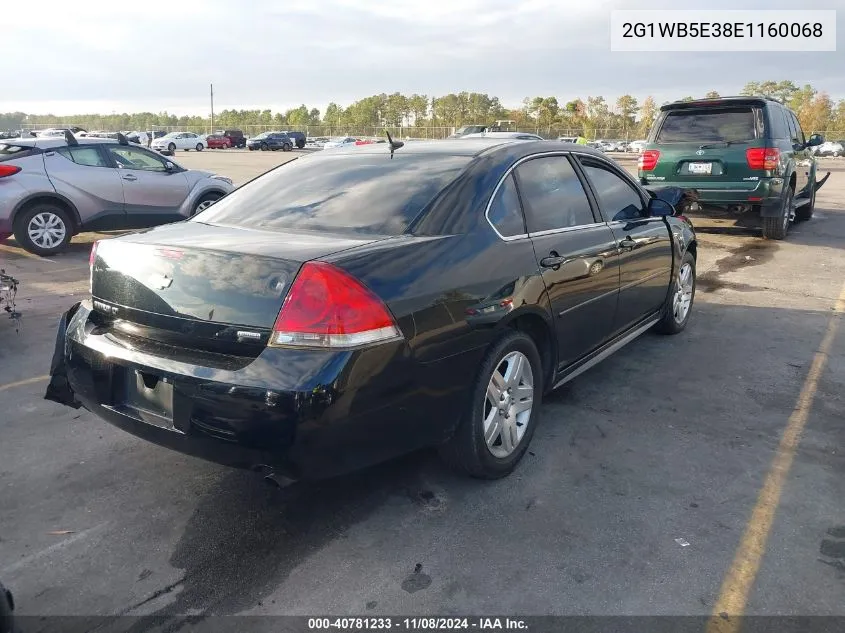 2014 Chevrolet Impala Limited Lt VIN: 2G1WB5E38E1160068 Lot: 40781233