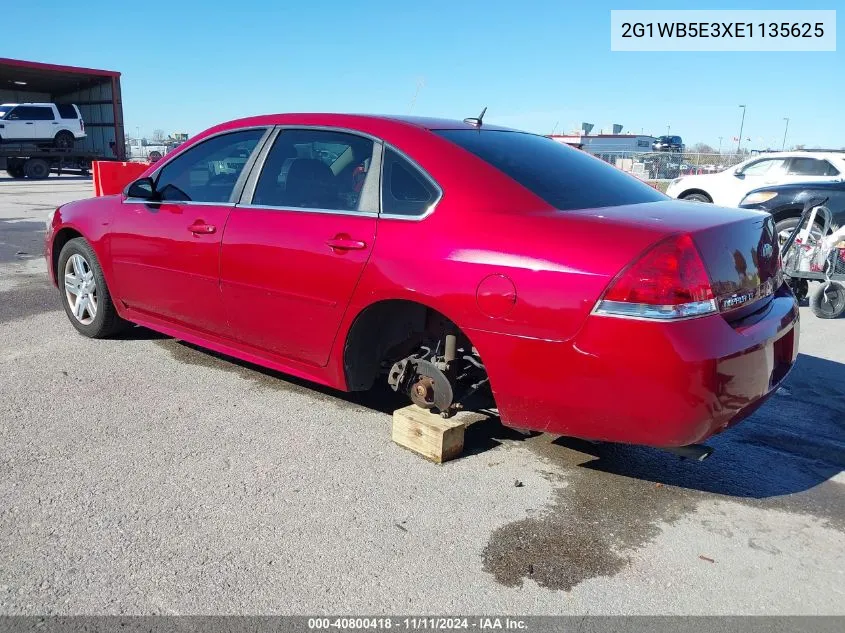 2014 Chevrolet Impala Limited Lt VIN: 2G1WB5E3XE1135625 Lot: 40800418