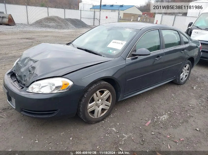 2014 Chevrolet Impala Limited Lt VIN: 2G1WB5E38E1181986 Lot: 40816136