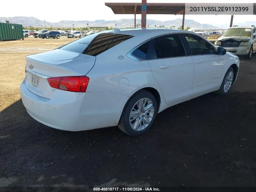 2014 Chevrolet Impala 1Ls VIN: 2G11Y5SL2E9112399 Lot: 40818717