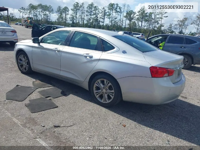 2014 Chevrolet Impala 2Lt VIN: 2G1125S30E9302221 Lot: 40822962