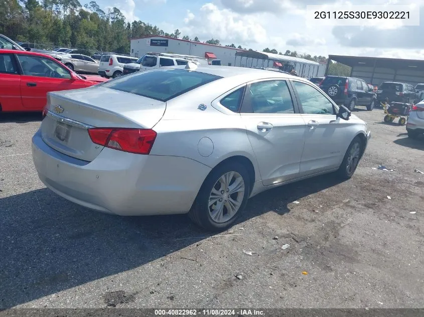 2014 Chevrolet Impala 2Lt VIN: 2G1125S30E9302221 Lot: 40822962