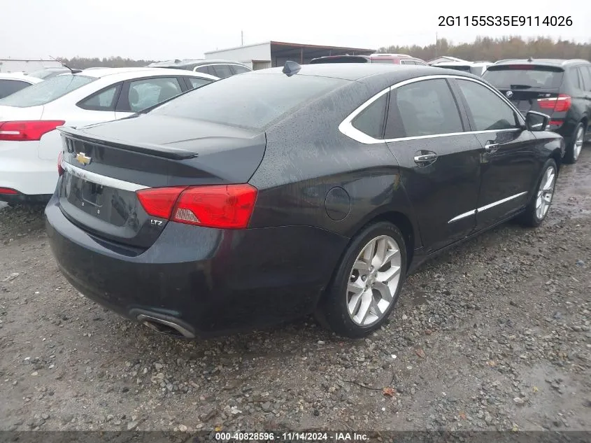 2014 Chevrolet Impala 2Lz VIN: 2G1155S35E9114026 Lot: 40828596