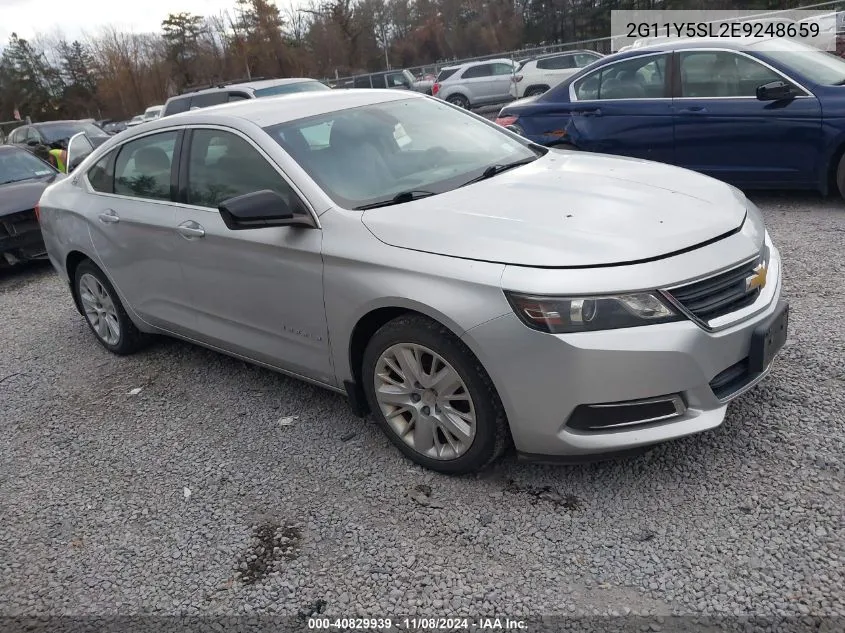 2014 Chevrolet Impala 1Ls VIN: 2G11Y5SL2E9248659 Lot: 40829939