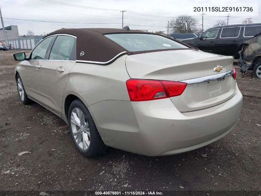 2014 Chevrolet Impala 1Lt VIN: 2G1115SL2E9161736 Lot: 40879801