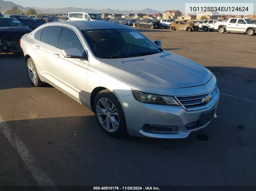 2014 Chevrolet Impala 2Lt VIN: 1G1125S34EU124624 Lot: 40910176