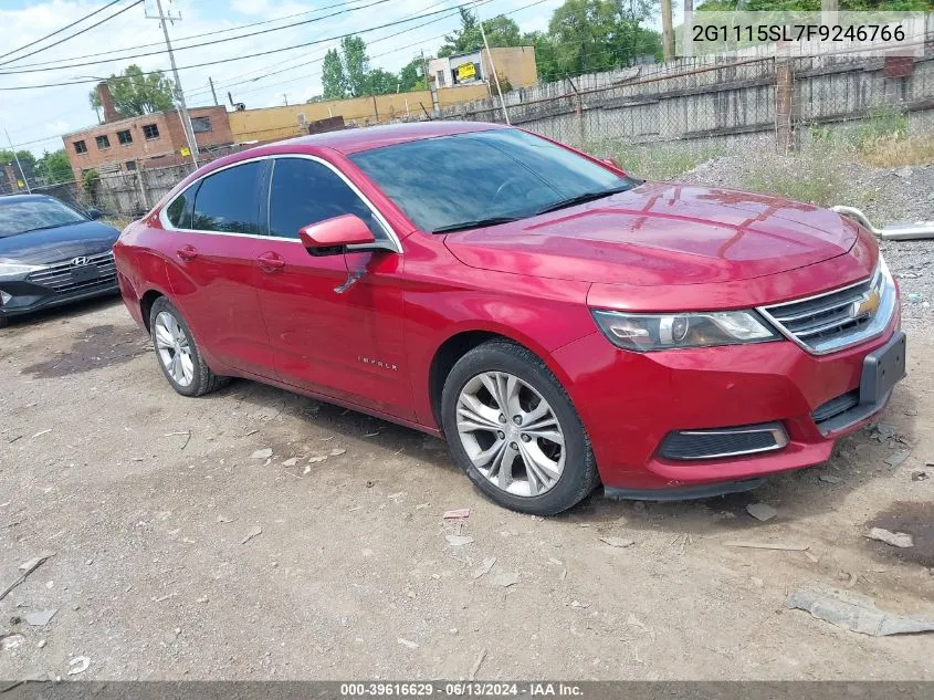 2015 Chevrolet Impala 1Lt VIN: 2G1115SL7F9246766 Lot: 39616629