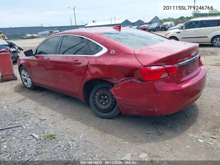 2015 Chevrolet Impala 1Lt VIN: 2G1115SL7F9246766 Lot: 39616629