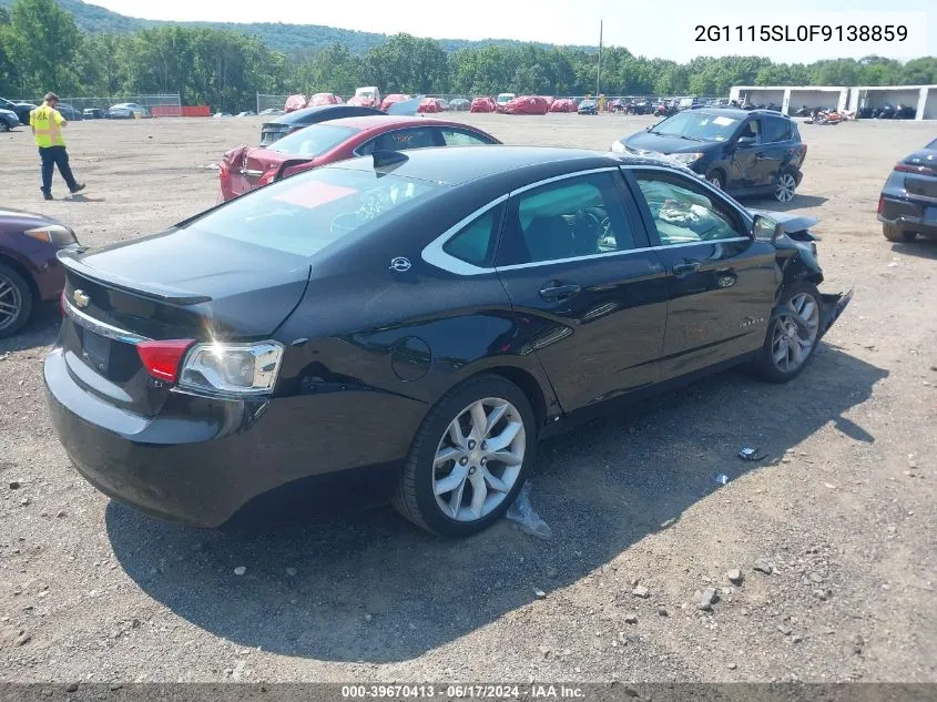 2015 Chevrolet Impala 1Lt VIN: 2G1115SL0F9138859 Lot: 39670413