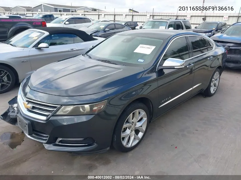 2015 Chevrolet Impala 2Lz VIN: 2G1165S36F9136616 Lot: 40012002