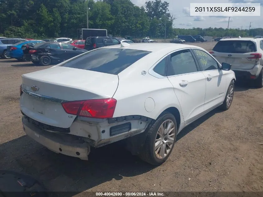 2G11X5SL4F9244259 2015 Chevrolet Impala 1Fl