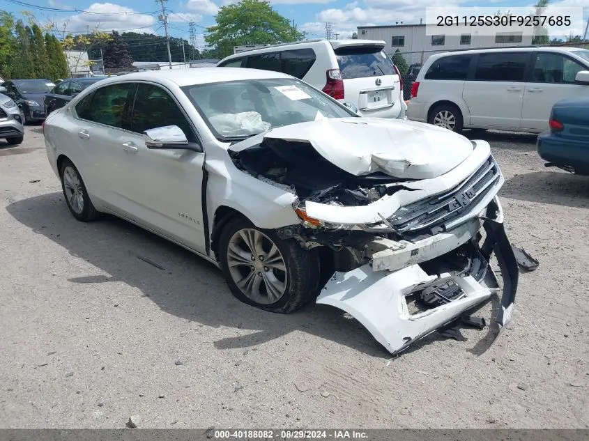 2015 Chevrolet Impala 2Lt VIN: 2G1125S30F9257685 Lot: 40188082