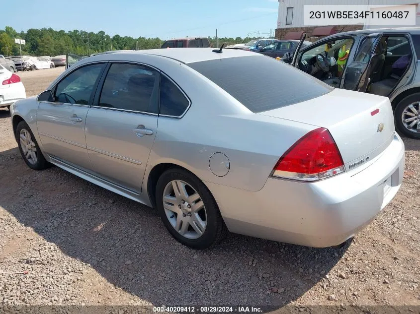 2015 Chevrolet Impala Limited Lt VIN: 2G1WB5E34F1160487 Lot: 40209412