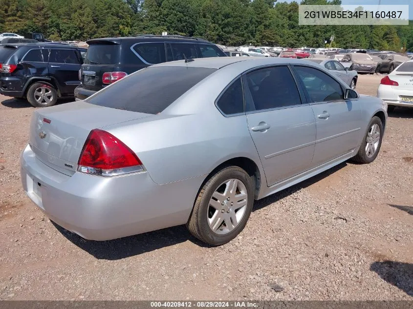 2015 Chevrolet Impala Limited Lt VIN: 2G1WB5E34F1160487 Lot: 40209412