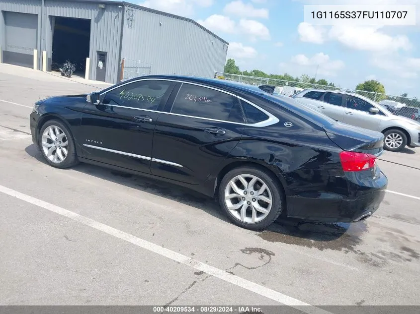 2015 Chevrolet Impala 2Lz VIN: 1G1165S37FU110707 Lot: 40209534