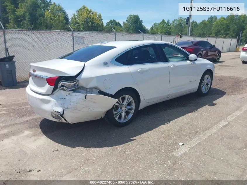 1G1125S37FU116616 2015 Chevrolet Impala 2Lt