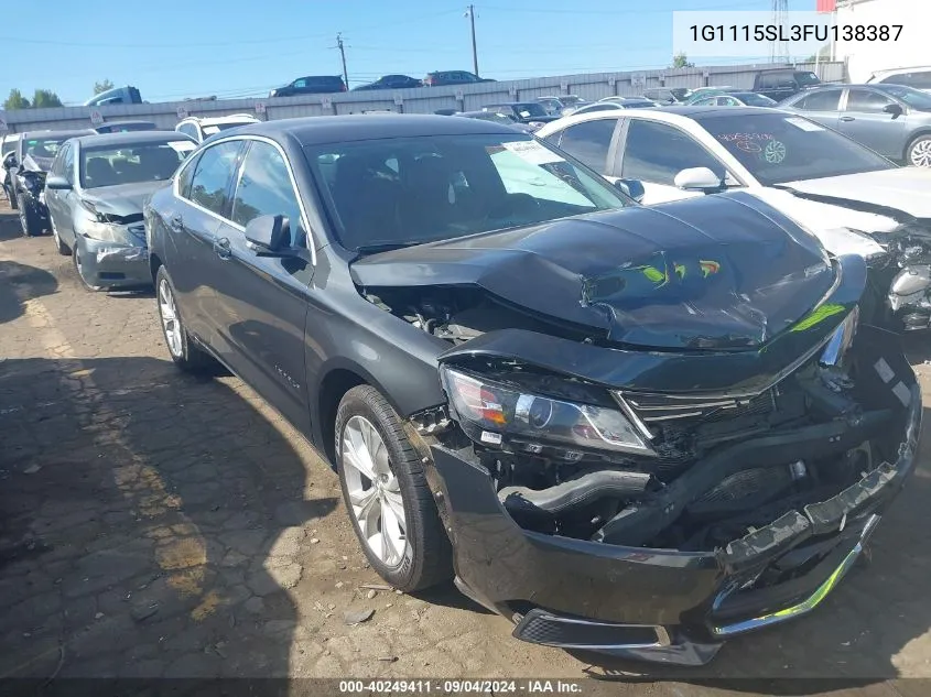 1G1115SL3FU138387 2015 Chevrolet Impala Lt