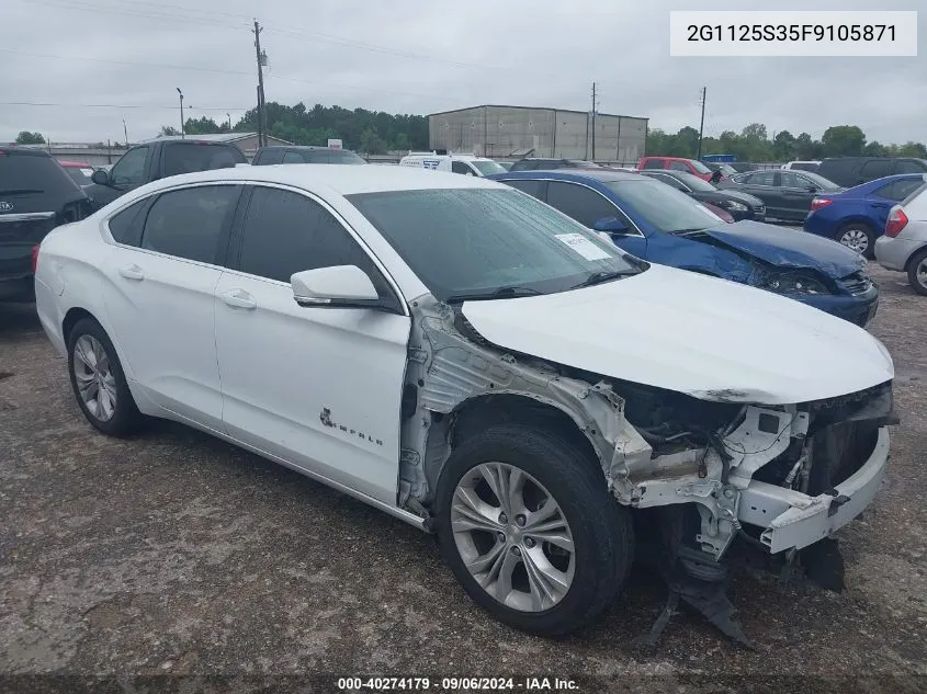 2015 Chevrolet Impala 2Lt VIN: 2G1125S35F9105871 Lot: 40274179