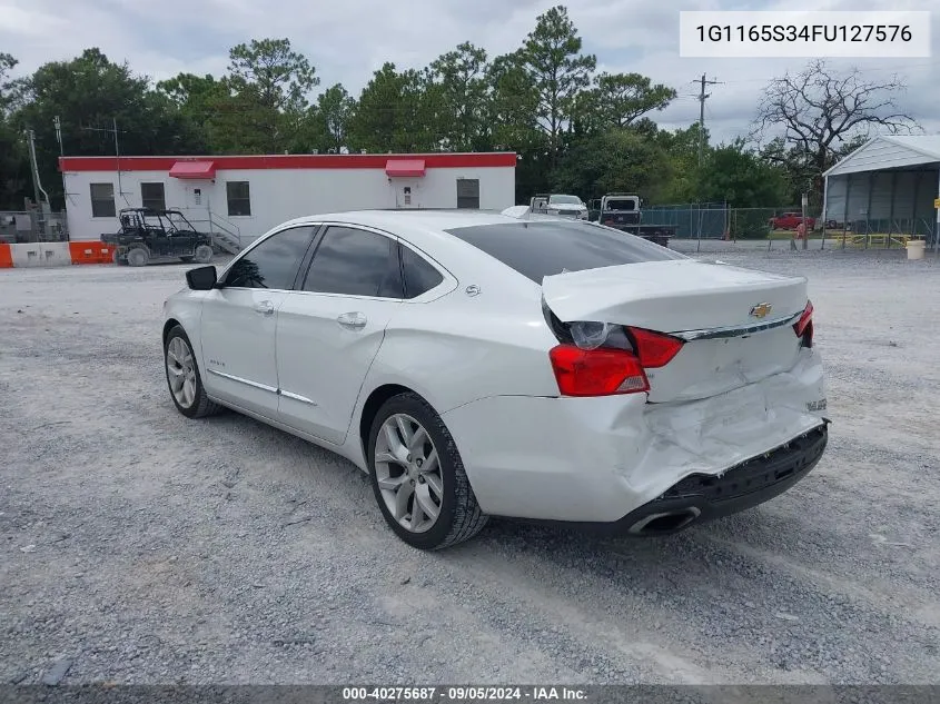 2015 Chevrolet Impala 2Lz VIN: 1G1165S34FU127576 Lot: 40275687