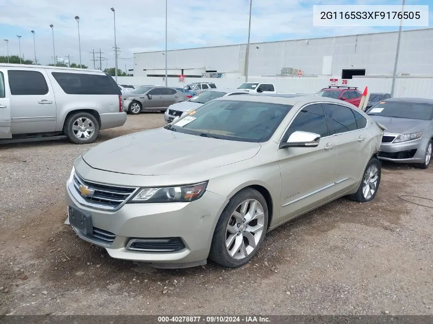 2015 Chevrolet Impala 2Lz VIN: 2G1165S3XF9176505 Lot: 40278877