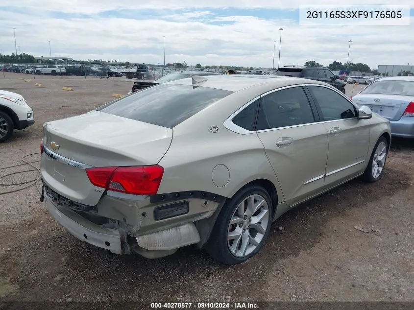 2015 Chevrolet Impala 2Lz VIN: 2G1165S3XF9176505 Lot: 40278877