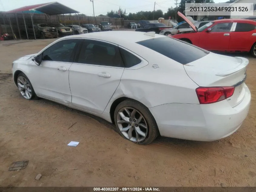 2015 Chevrolet Impala Lt VIN: 2G1125S34F9231526 Lot: 40302207