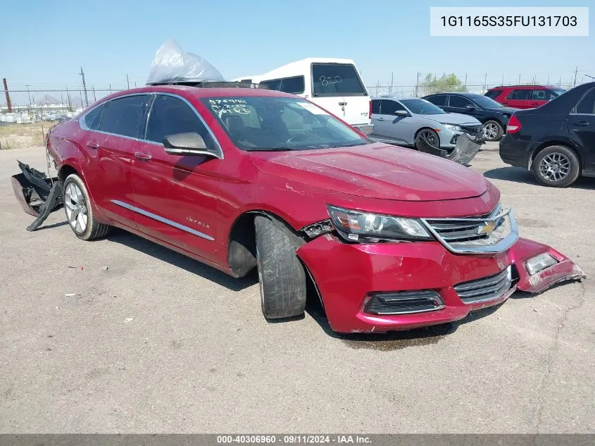 2015 Chevrolet Impala Ltz VIN: 1G1165S35FU131703 Lot: 40306960