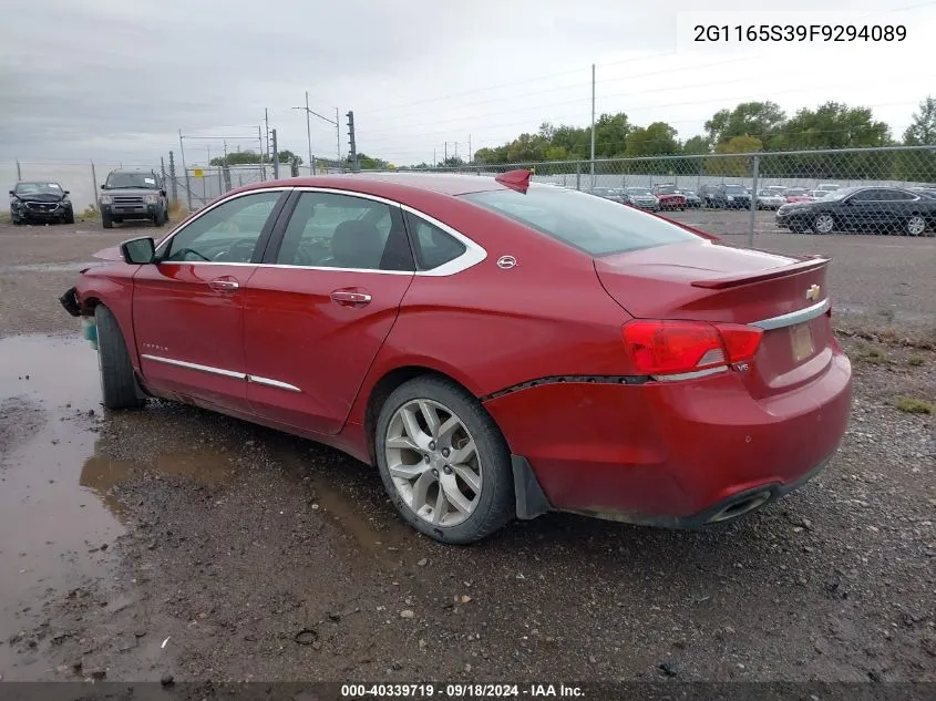 2015 Chevrolet Impala Ltz VIN: 2G1165S39F9294089 Lot: 40339719