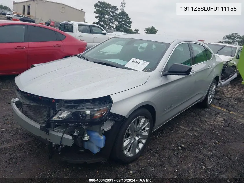 1G11Z5SL0FU111155 2015 Chevrolet Impala Ls