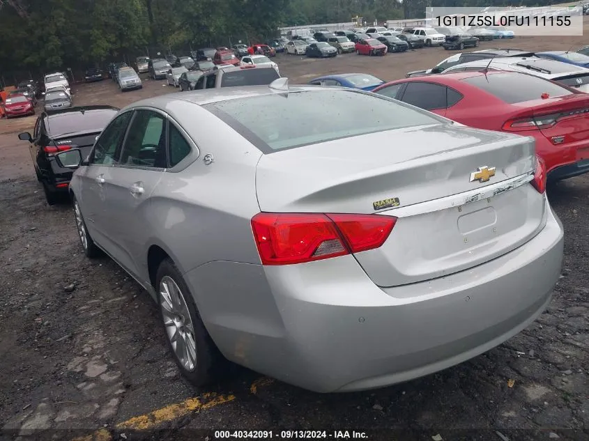 1G11Z5SL0FU111155 2015 Chevrolet Impala Ls