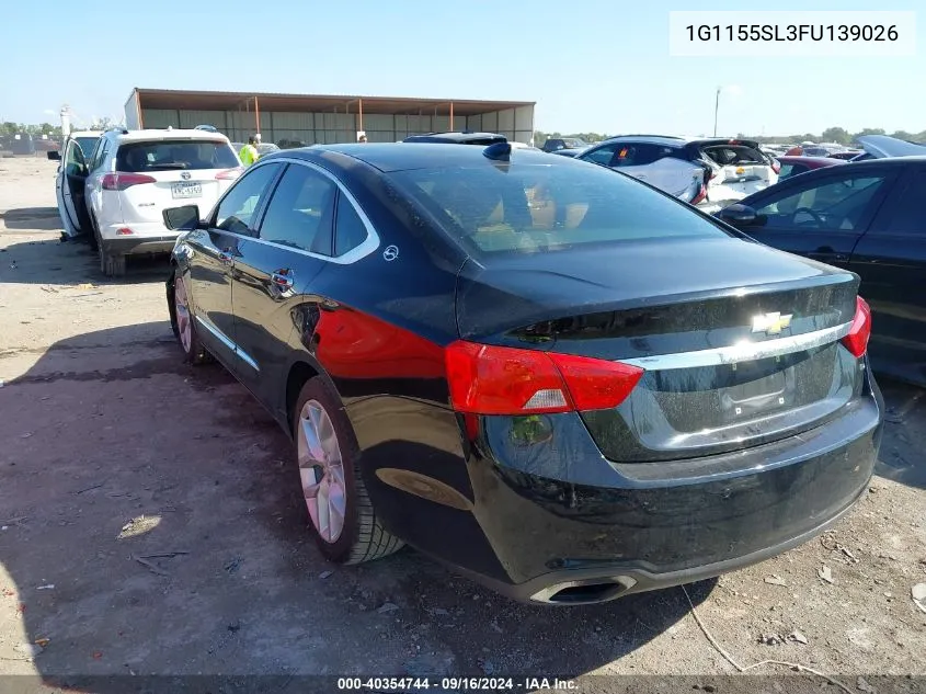 2015 Chevrolet Impala 1Lz VIN: 1G1155SL3FU139026 Lot: 40354744