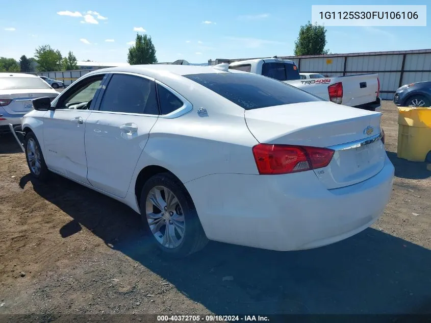 1G1125S30FU106106 2015 Chevrolet Impala 2Lt