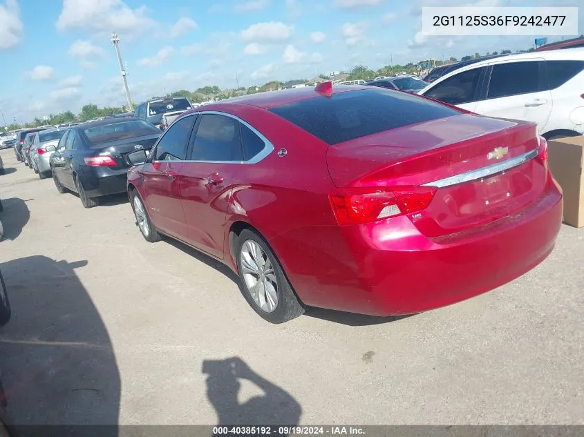 2G1125S36F9242477 2015 Chevrolet Impala 2Lt