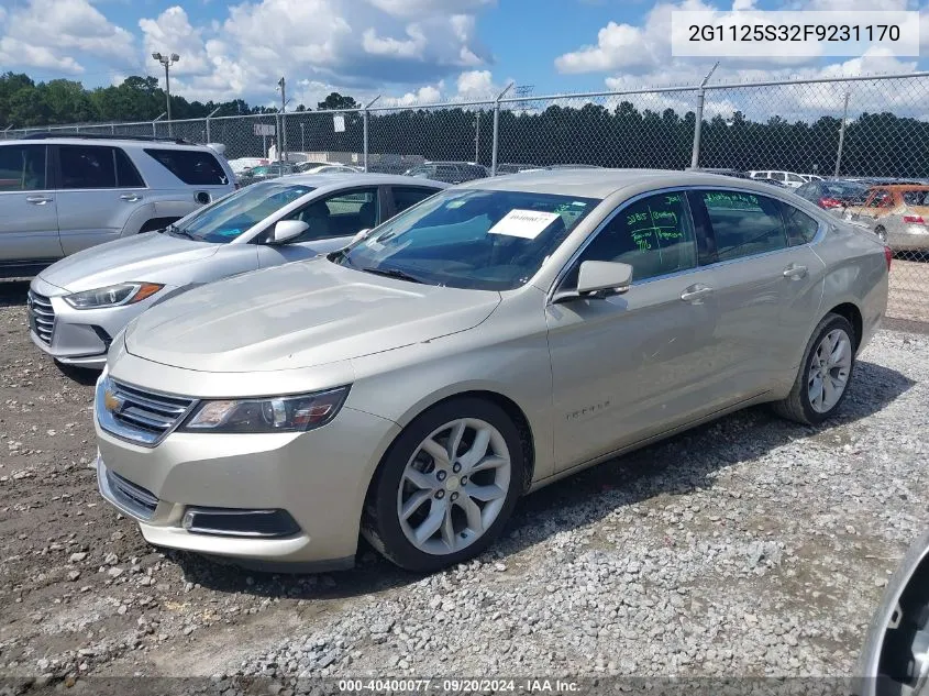 2G1125S32F9231170 2015 Chevrolet Impala 2Lt