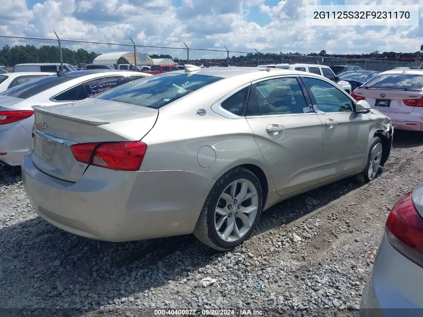 2G1125S32F9231170 2015 Chevrolet Impala 2Lt