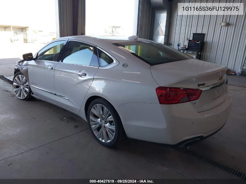 2015 Chevrolet Impala 2Lz VIN: 1G1165S36FU129975 Lot: 40427519