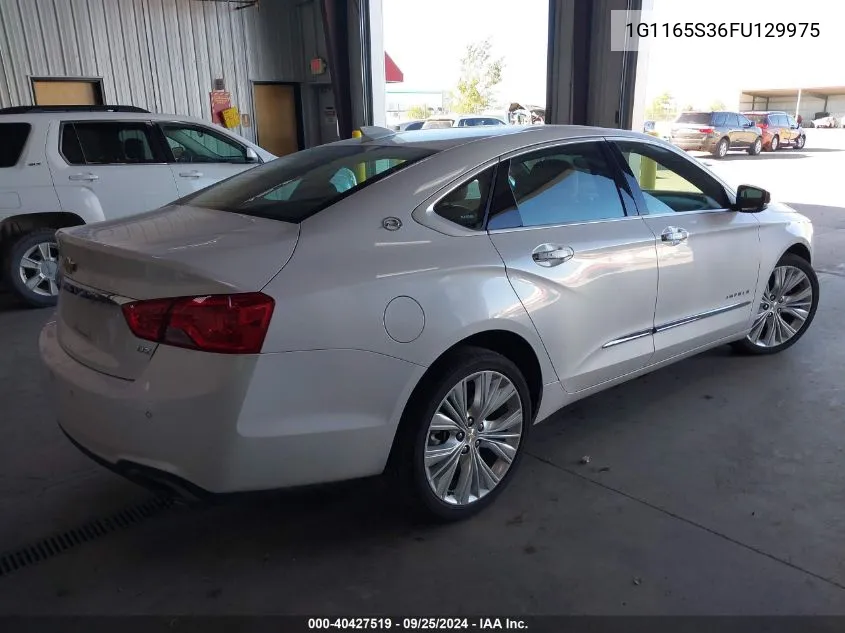 2015 Chevrolet Impala 2Lz VIN: 1G1165S36FU129975 Lot: 40427519