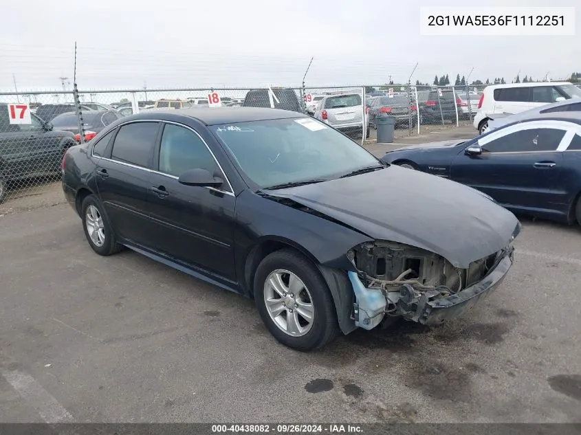 2G1WA5E36F1112251 2015 Chevrolet Impala Limited Ls